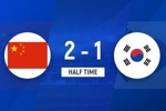 半场-吴比乐双响袁博涵助攻双响马天豪送点 U16国足暂2-1韩国U16